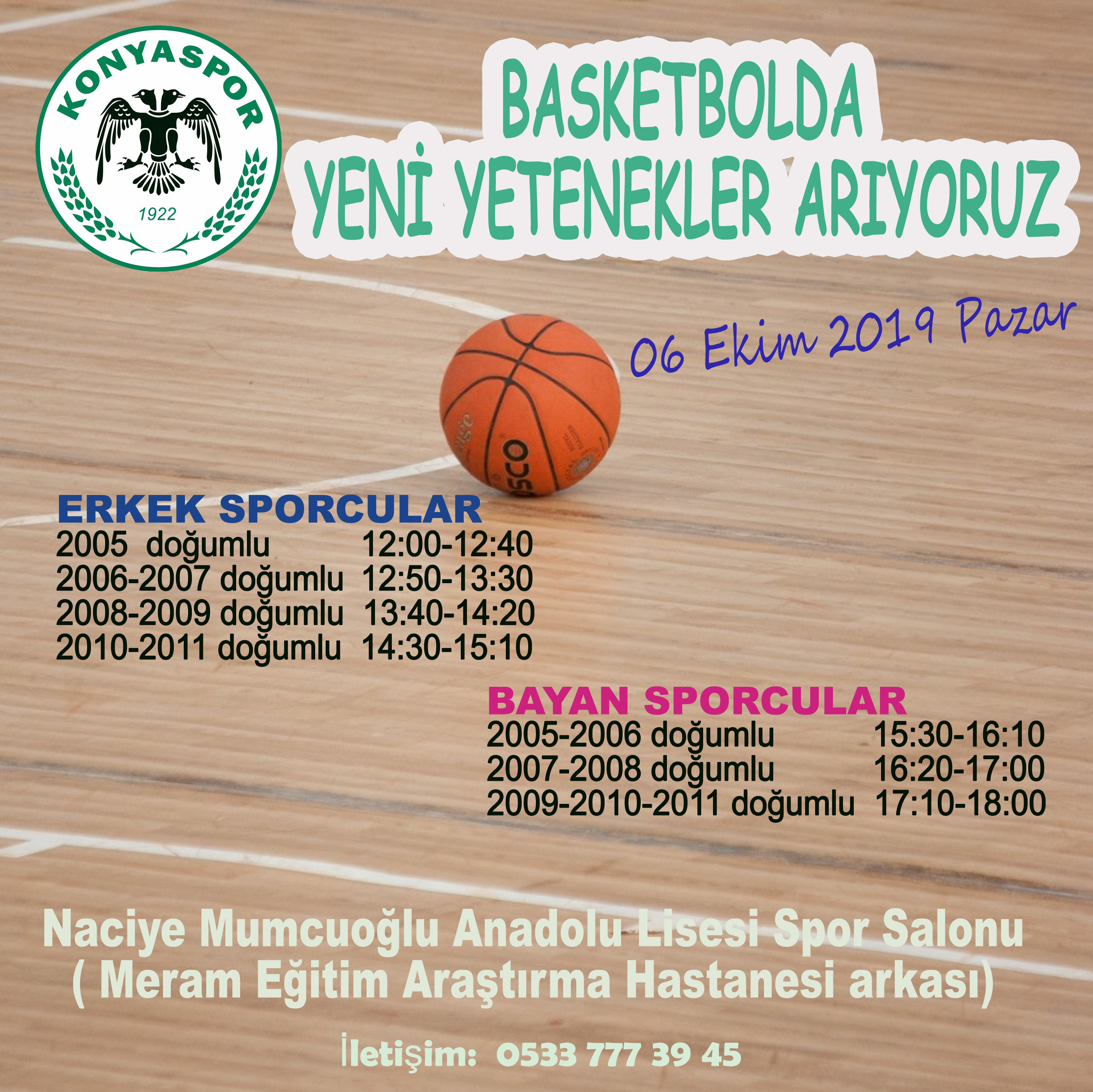 Geleceğin Basketbol Yıldızlarını Arıyoruz