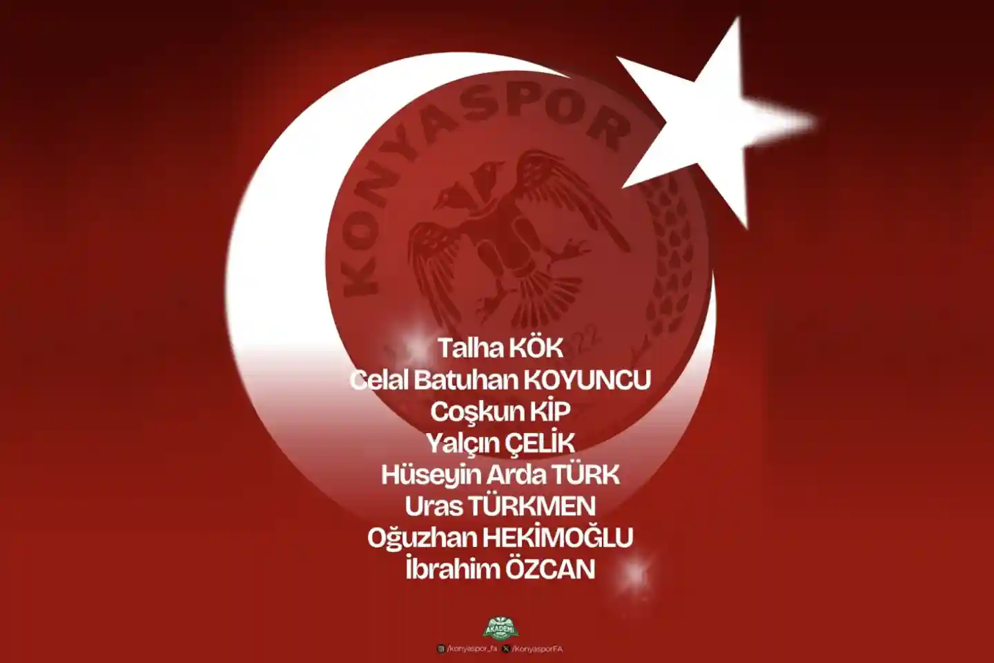 Konyaspor U14 Oyuncuları Milli Takım Seçmelerine Davet Edildi