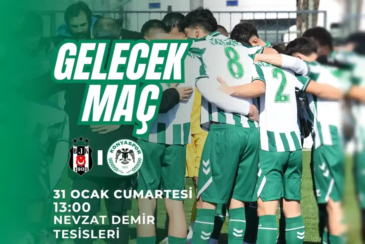 Konyaspor U19, PAF Ligi 20. Haftada Beşiktaş’a Konuk Olacak