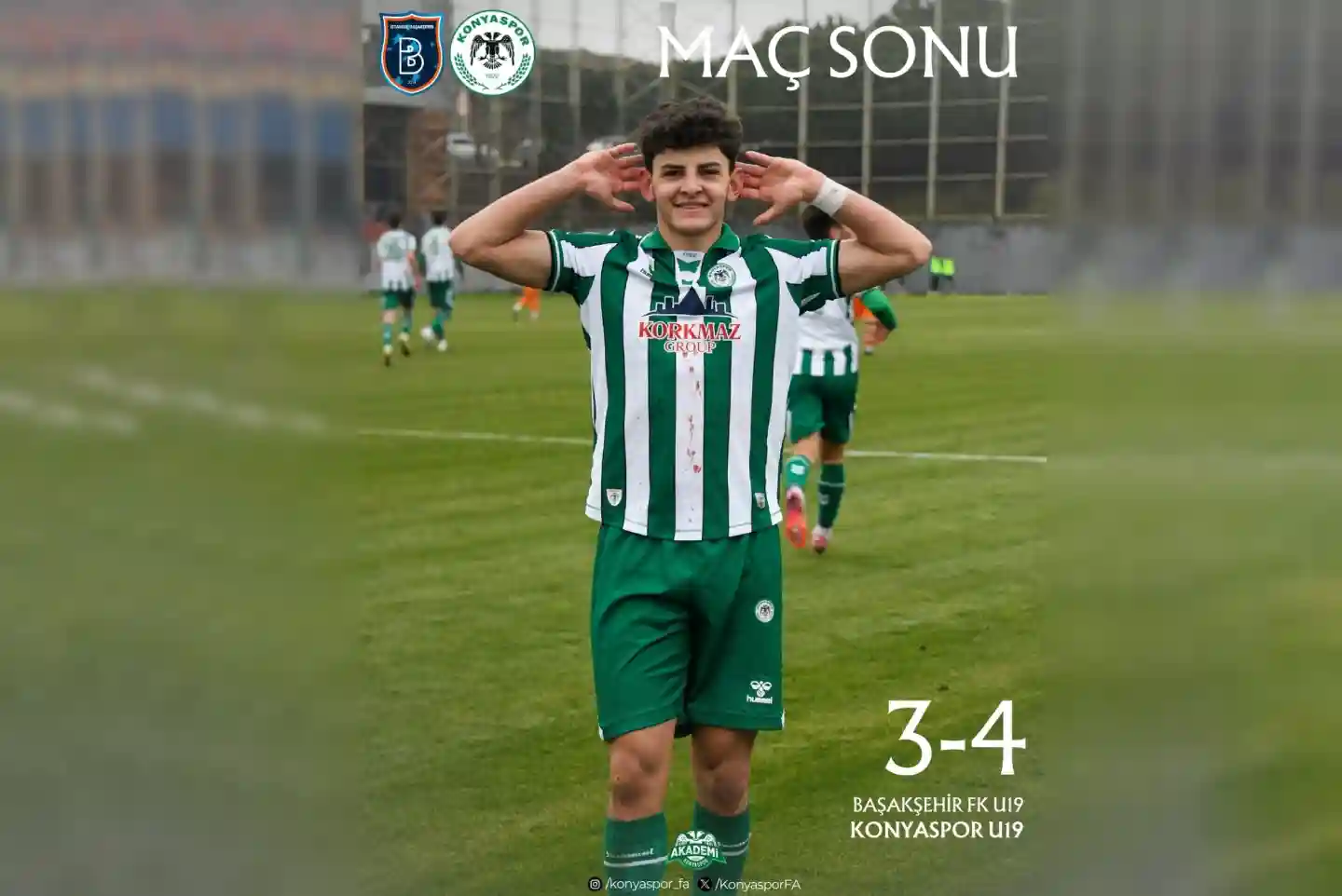 Konyaspor U19, Başakşehir Deplasmanında 4 Golle Kazandı