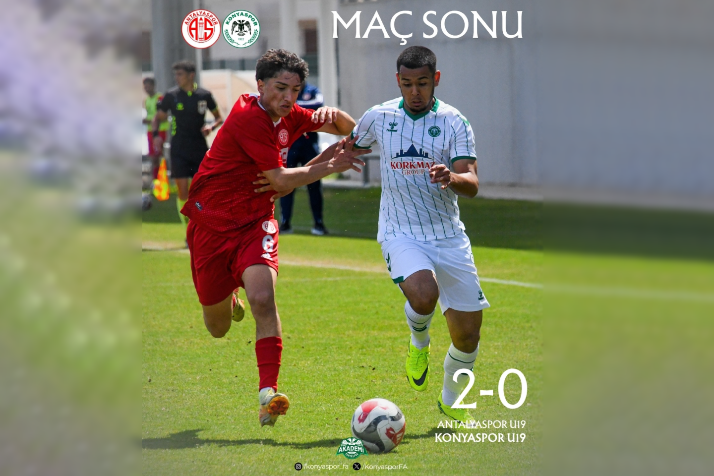 Konyaspor U19 Deplasmanda Antalyaspor’a Mağlup Oldu