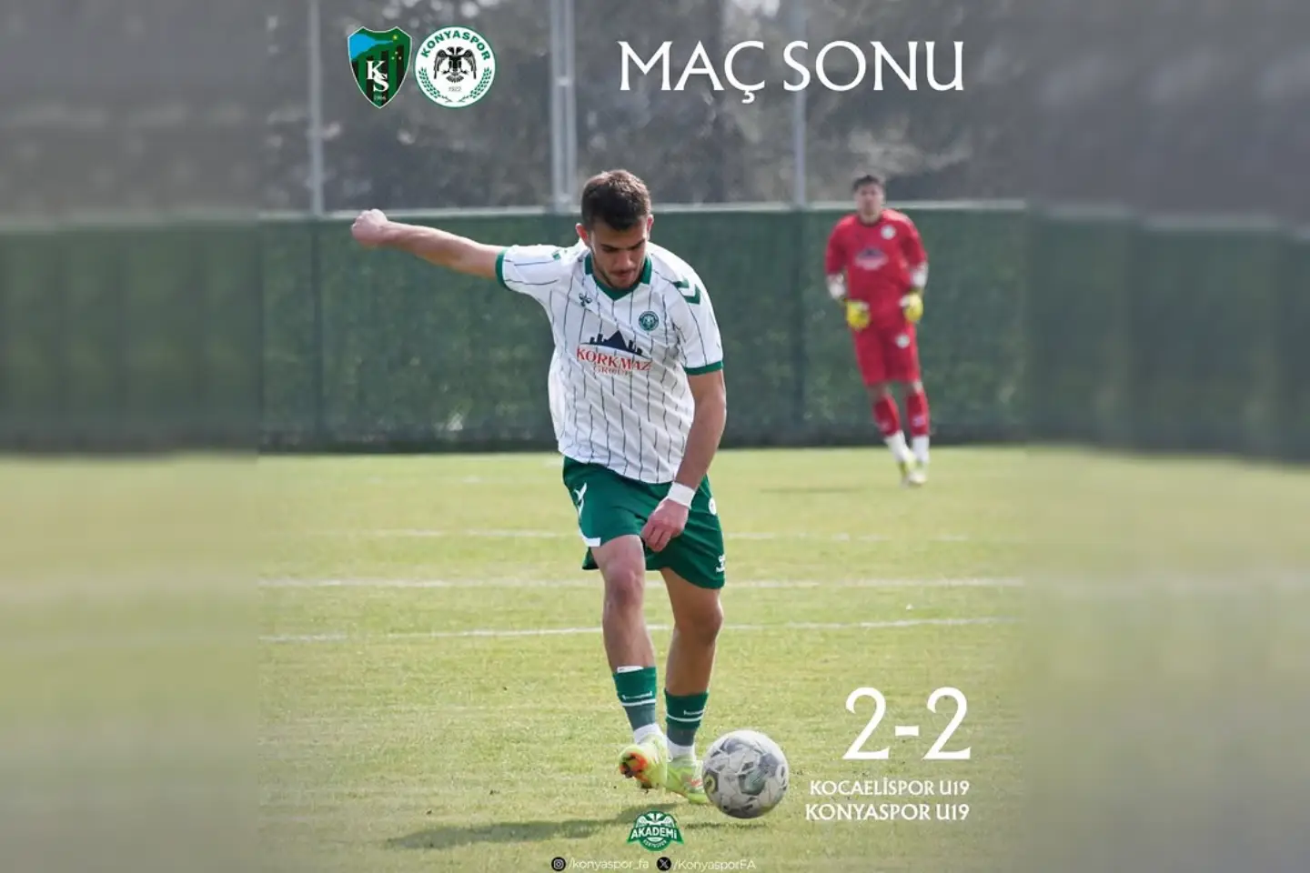 Konyaspor U19 Deplasmanda Kocaelispor ile 2-2 Berabere Kaldı